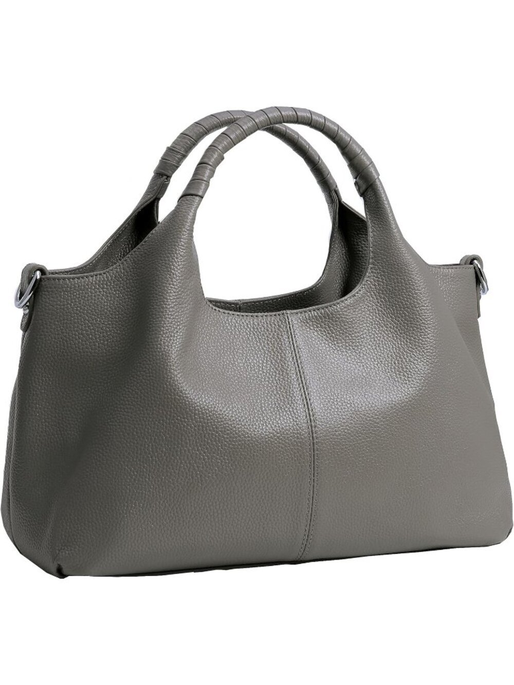 Women's Gray Genuine Leather Shoulder Satchel Designer Crossbody Hobo Bags